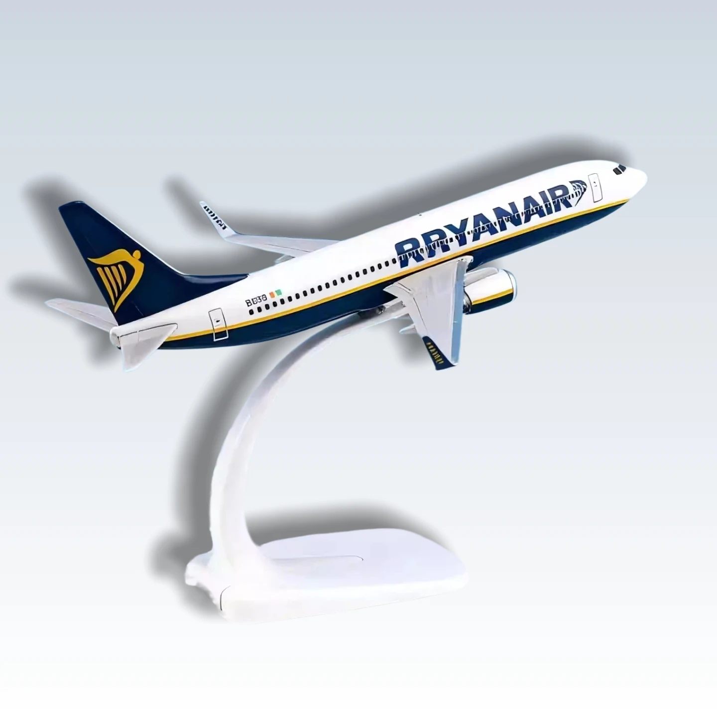 Ryanair B737-800 1:200 Scale ABS Model Airplane Kit—Static Display Model with Stand (Wheel-less) Aviation Collectible