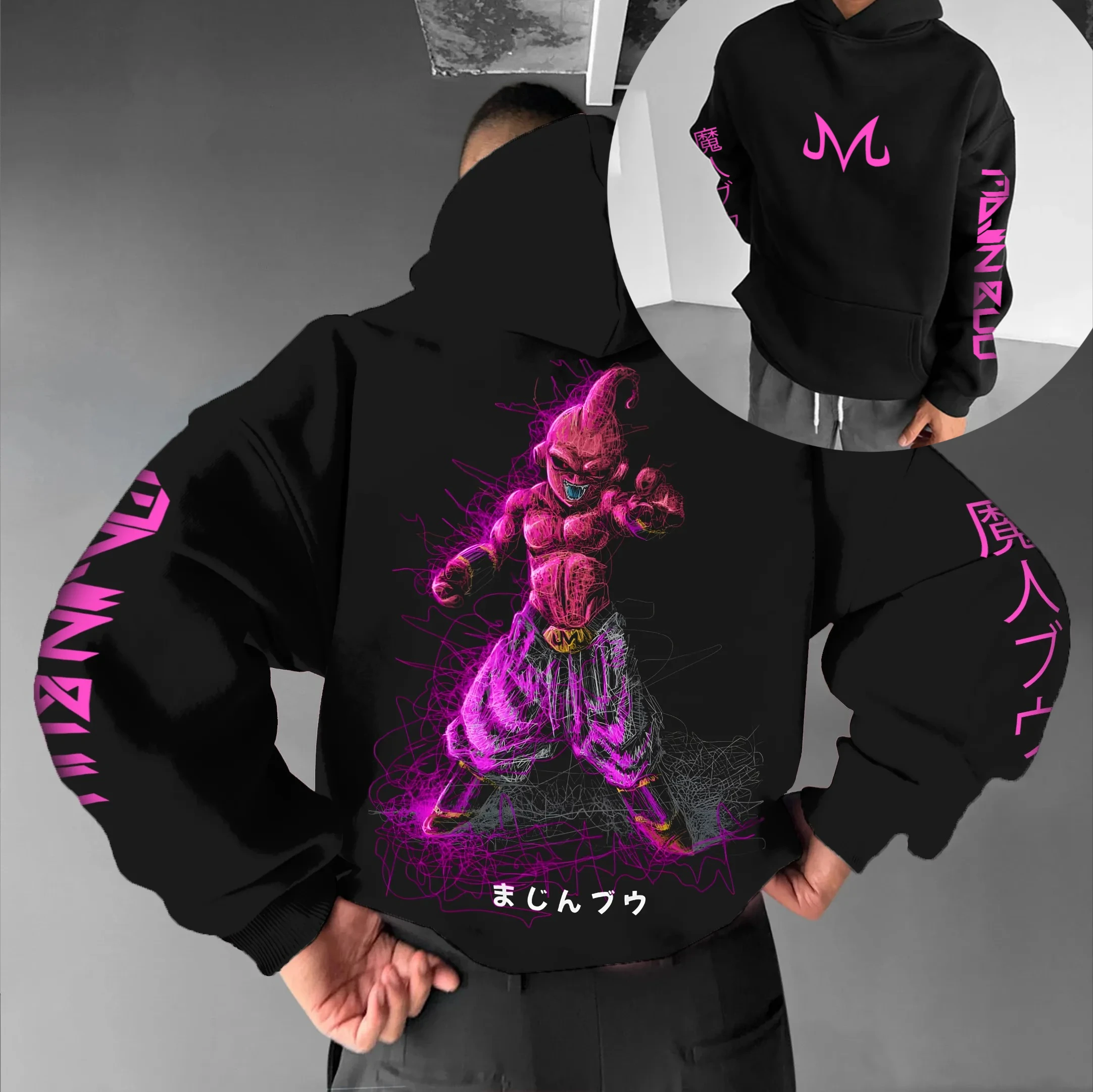 

Dragon Ball Одежда для родителей и детей Осень-зима Японское яркокровитое аниме Классические персонажи Удобная толстовка с капюшоном для мужчин и женщин