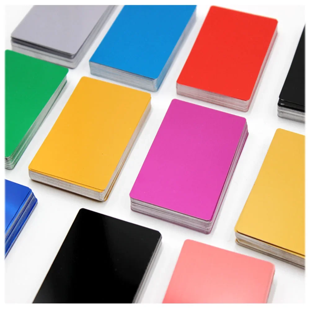 Imagem -05 - Cartões para a Máquina da Marcação do Laser Folha de Metal Multicolor da Liga de Alumínio Material de Testes 86x54 mm Espessura 02 0.5 mm