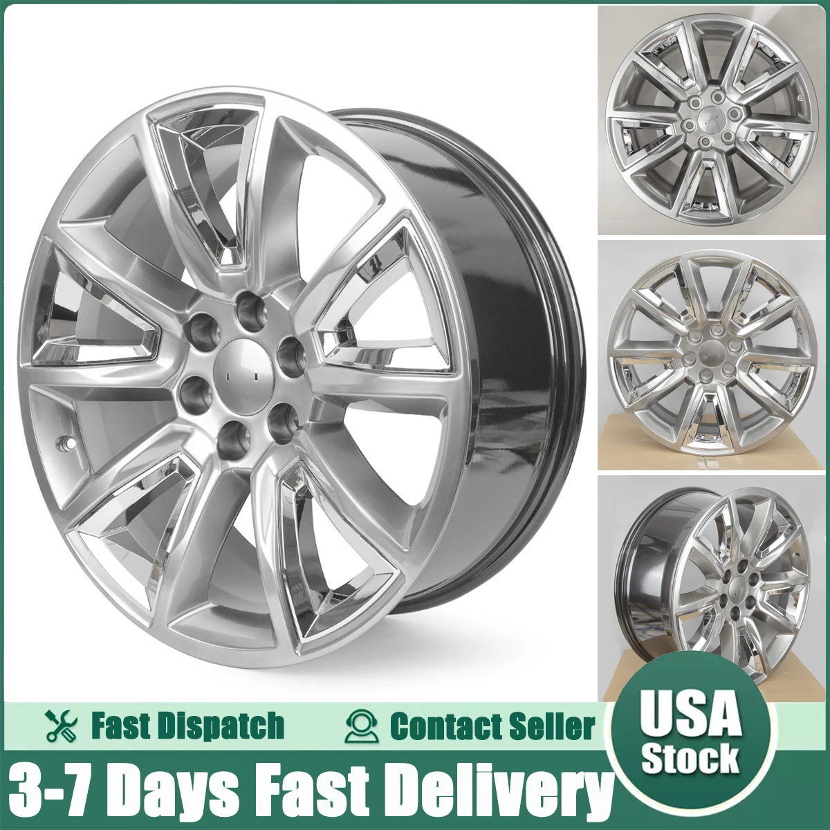 

NEW 22 X 9'' RIM FOR 2015-2020 CHEVY THOROD 1500 SUBURBAN TAHOE RIM OEM 5696 US