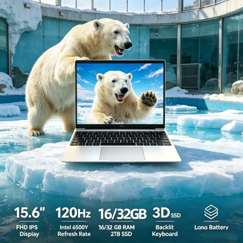 

Top 15.6" 120Hz FHD IPS Laptop, Intel 6500Y, 32GB RAM, 2TB SSD, backlit keyboard & long lasting battery
