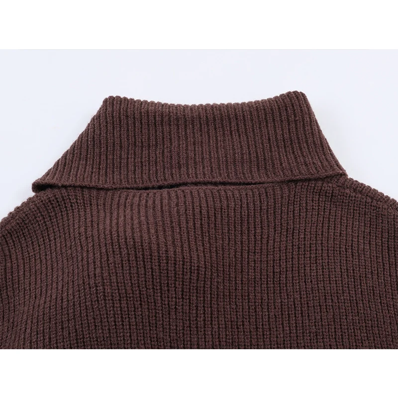 티달리프 니트 풀오버 여성 스웨터 2026년 봄 신상 패션 스카프 칼라 따뜻한 니트 블라우스 여성 시크 젊은 스웨터 탑