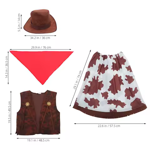 Cowboy Hat Outfit Halloween Costume Cosplay Halloween Costume Cosplay Materials Bandana for Men Party Bandanas Hats Funny