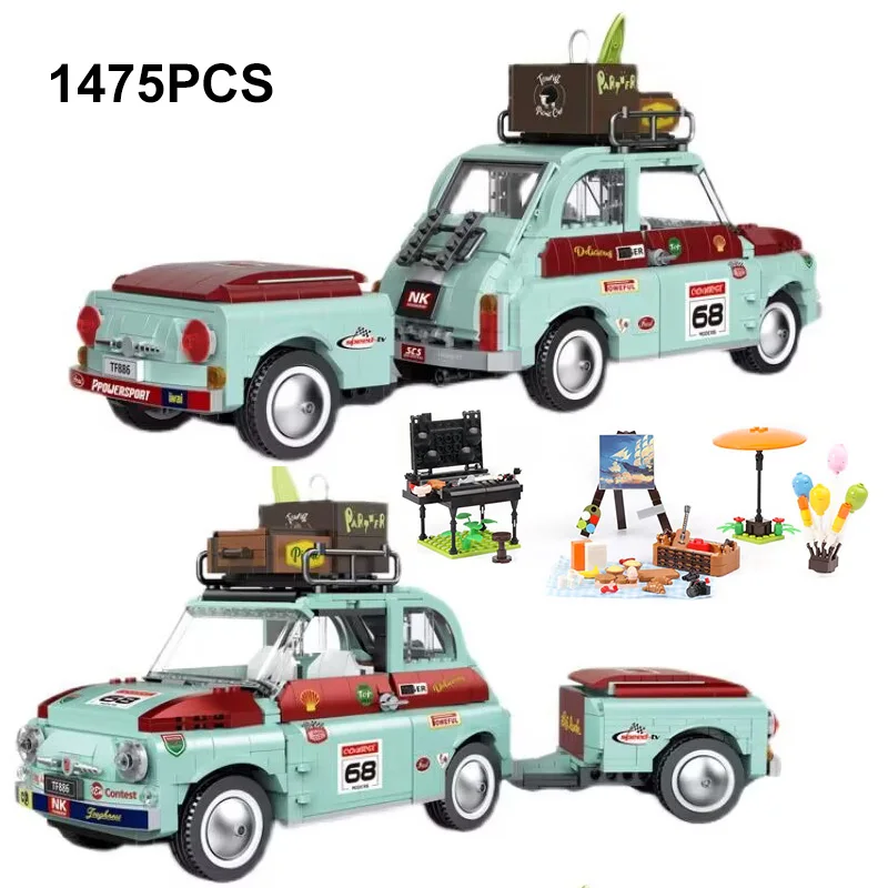 

1000+PCS Technical Mint Beetle Station Wagon Building Blocks Classic Car 10252 Model Vehicle Assemble Brick Toy Gift For Kid Boy