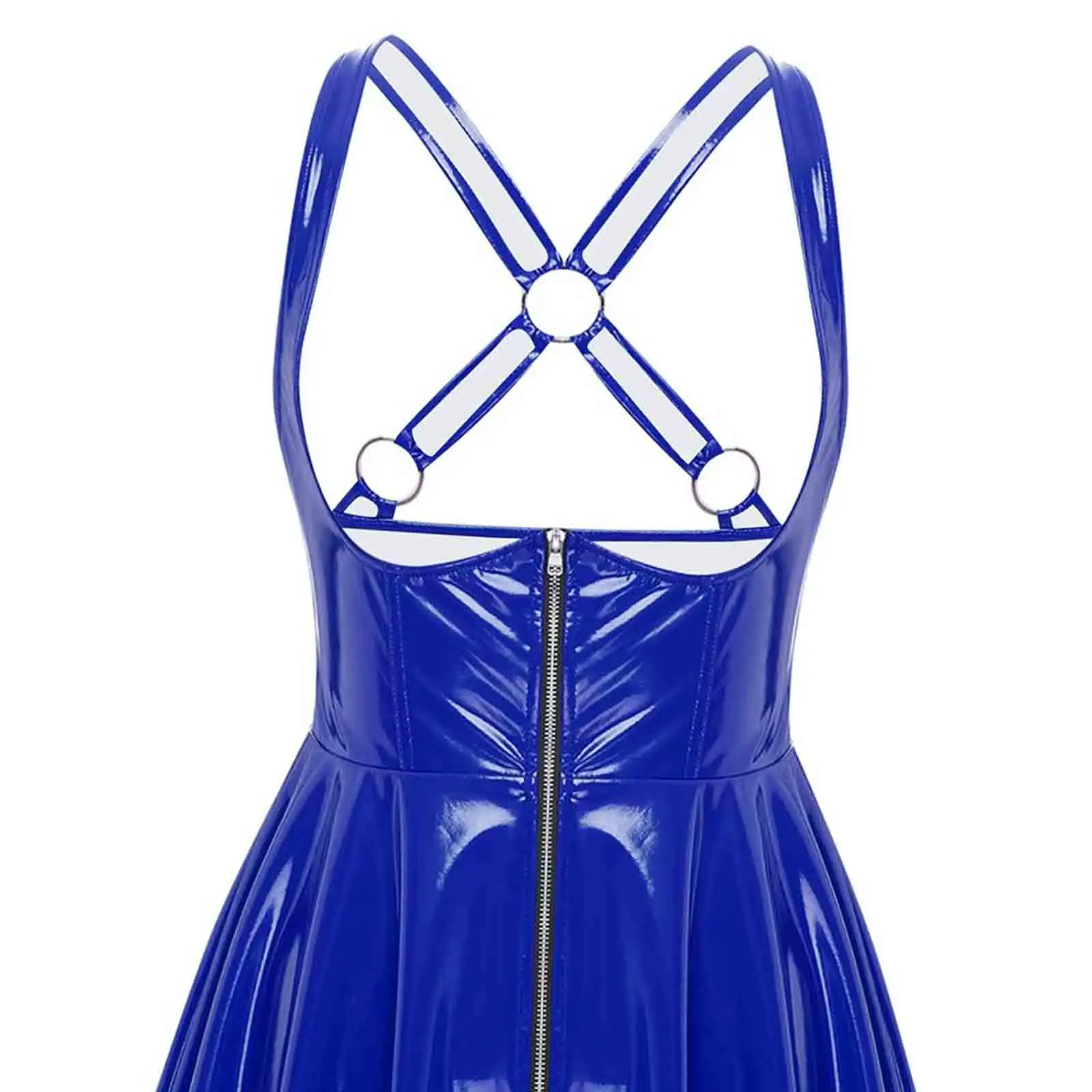 

Женское платье трапециевидной формы из лакированной кожи без рукавов с мокрым эффектом для взрослых, грязная ночная рубашка для эротической пары