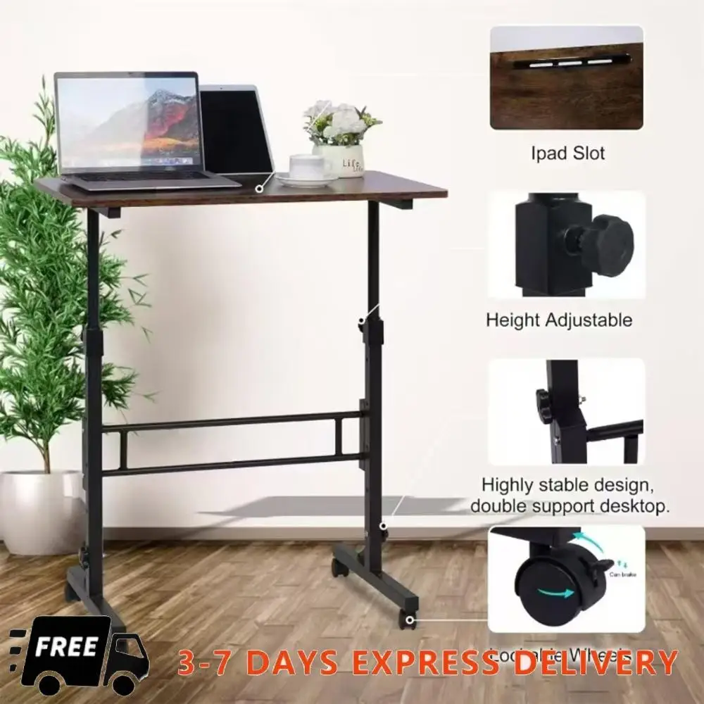 

Adjustable Height Standing Desk Rolling Sit Stand Up Desk With Wheels Small Sit To Stand Computer Desk For Walking Pad Laptop