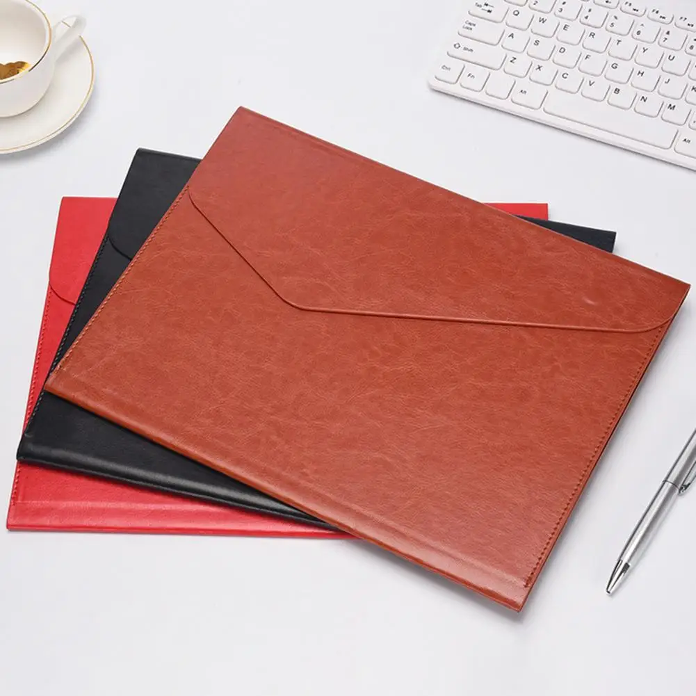 A4 Information Bag Fine Workmanship File Bag Portable Wide Application  Useful Hidden Card Slot A4 Paper File Bag