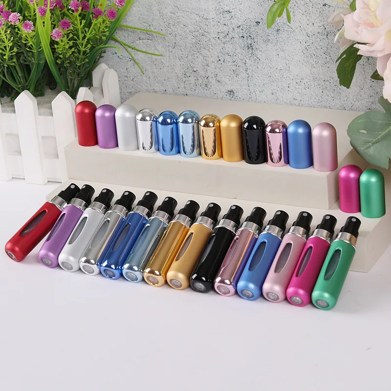 8ml/5ml Perfume Atomizer Portable Liquid Container For Cosmetics Traveling Mini Aluminum Spray Alcochol Empty Refillable Bottle