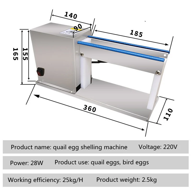 PBOBP Factory Directly Supply Small Quail Egg Shell Peeler Processing Removing Machine Quail Egg Shelling Shell Remove Machine