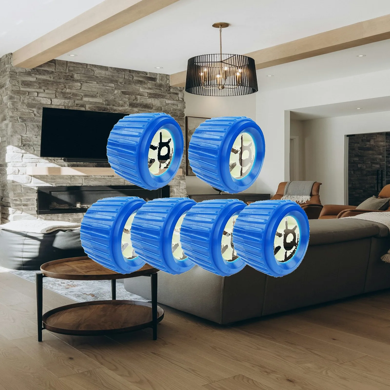 6x Heavy-Duty Boat Roller Marine Ribbed Roller Replacement Hardware