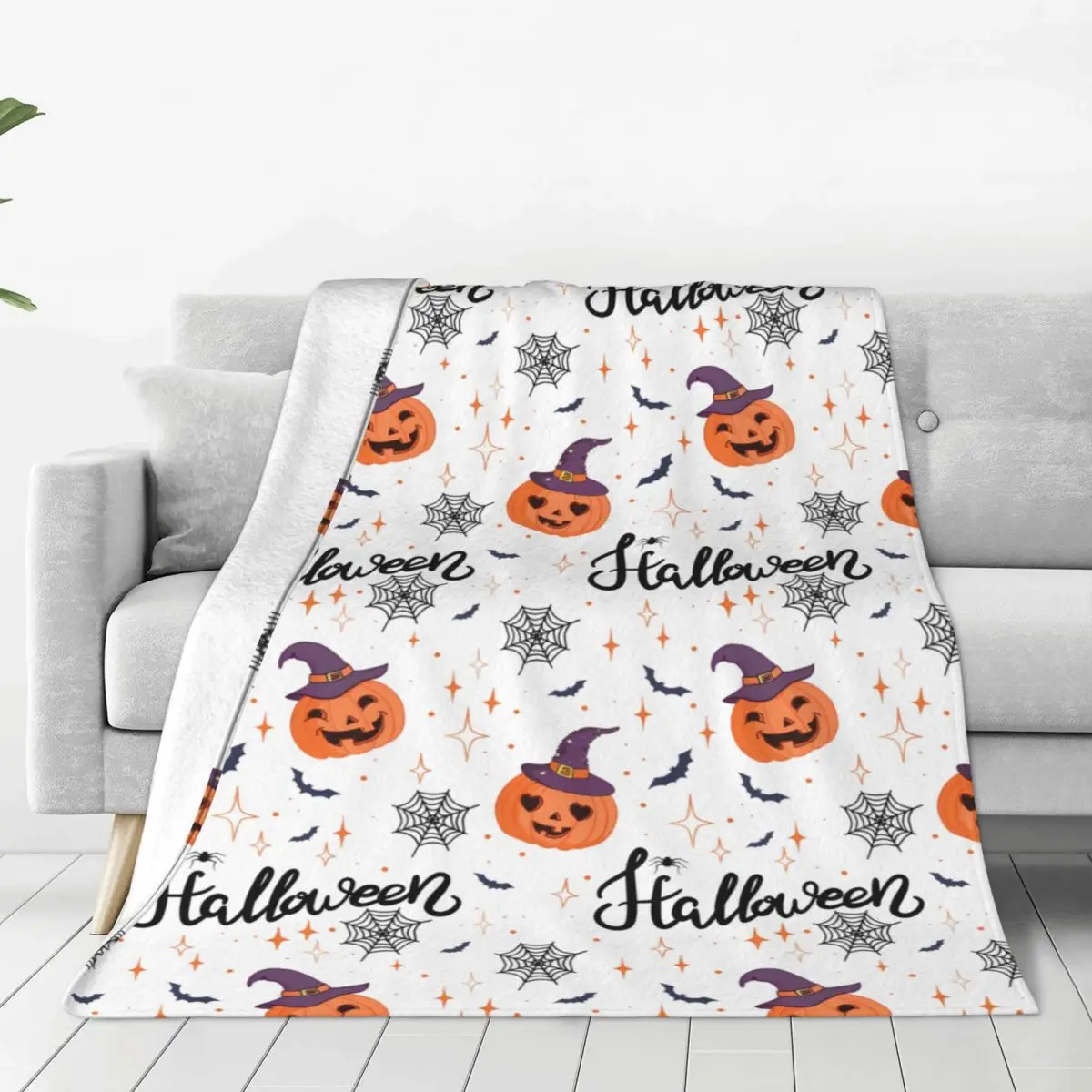 Halloween Holiday Premium Flannel Blanket Soft Warm Throw Blankets For Chair Sofa Bed Travel Bedspread Sofas Cover Tapestry