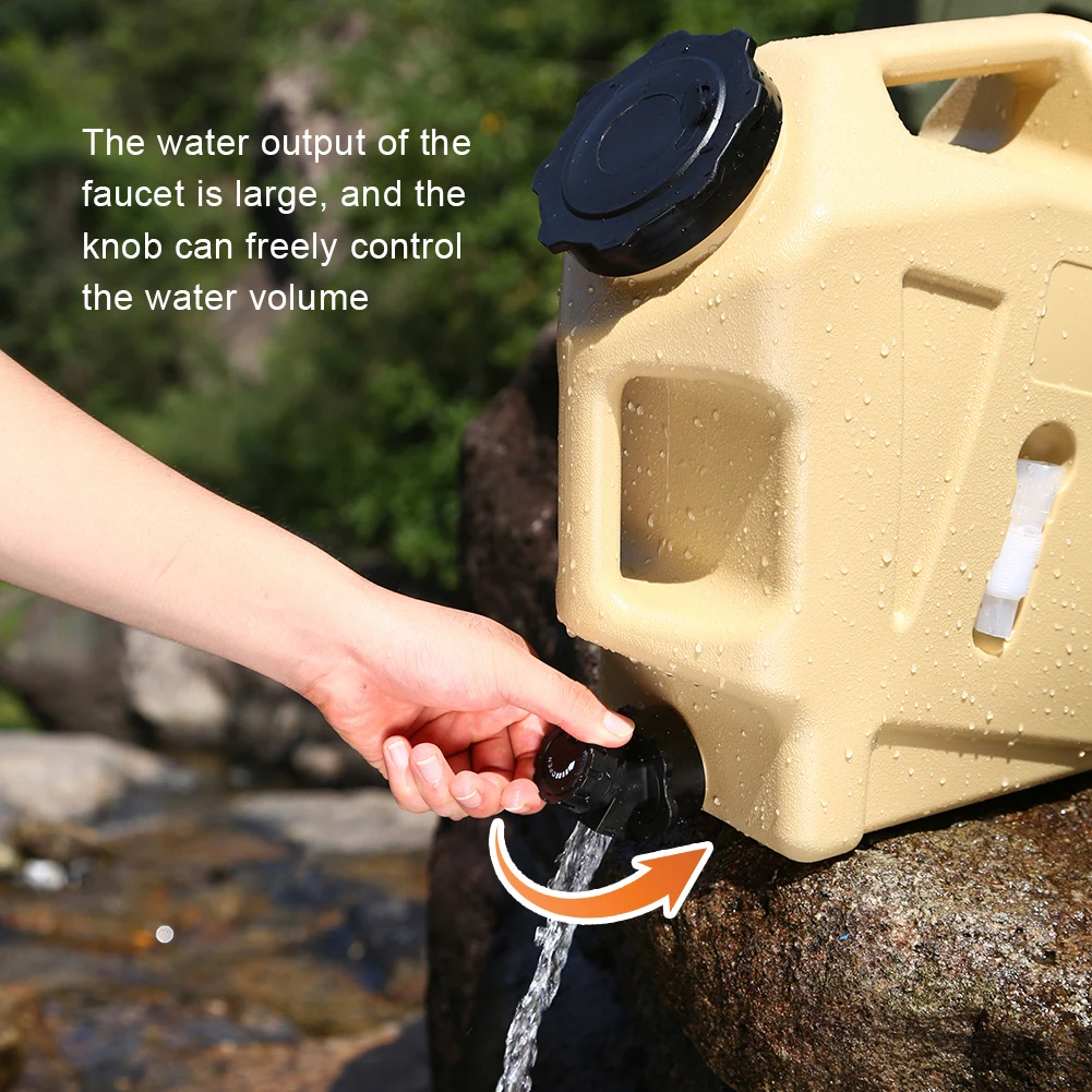 11/12L Water Bucket Camping Large Capacity Portable Camp Water Bag with Detachable Faucet No Leakage for Outdoor Travel Picnic