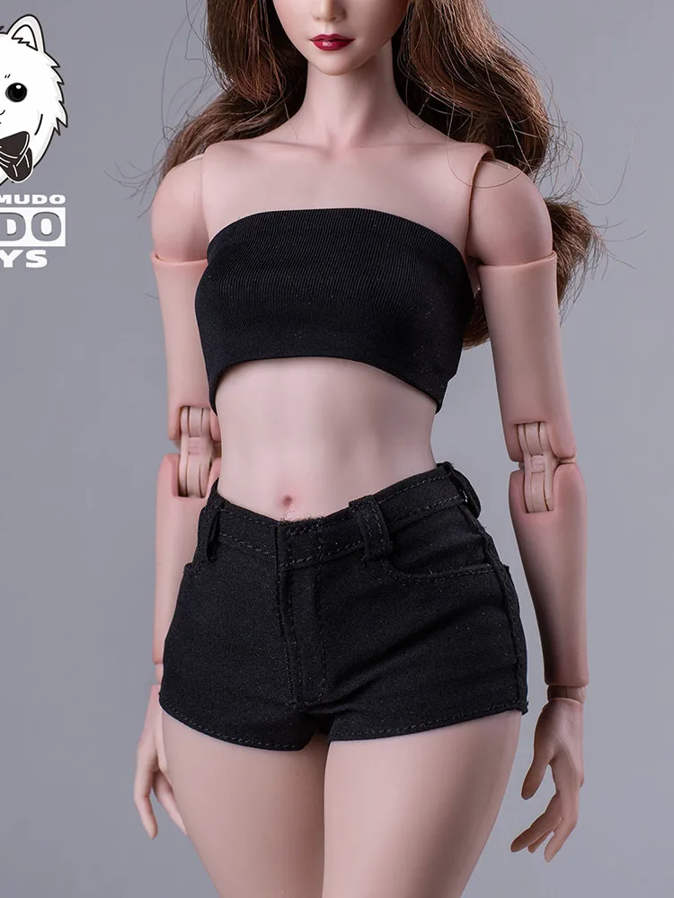 CTC-005 1/6 Vrouwelijke Soldaat Korte Hot Shorts Zakken Ontwerp Denim Zomerbroek Accessoire Voor 12 "AT202 AT203 Sport figuur Body