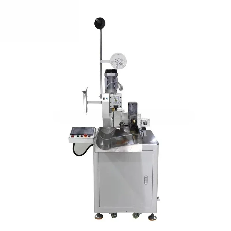 2025 hot sale Full Automatic Single Head Cutting Wire Stripping and Twisting Machine Crimping Flag Terminal Press Machine