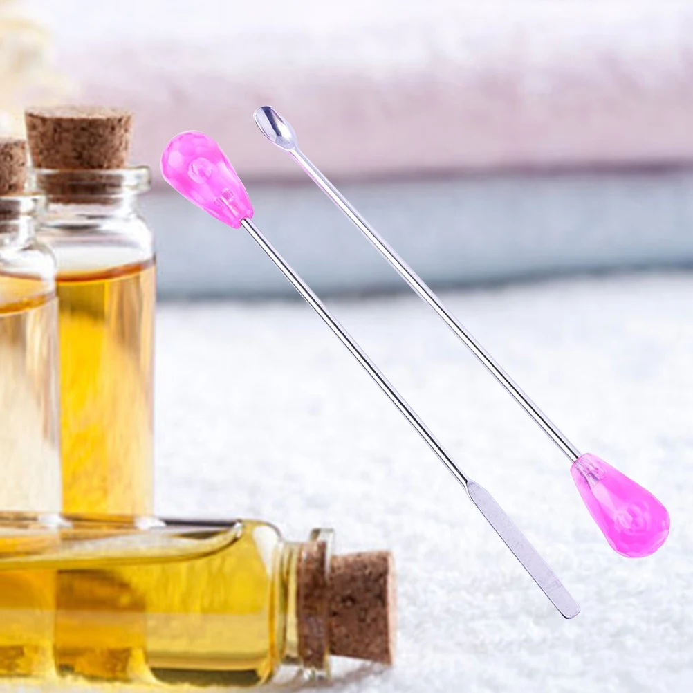

2Pcs Pink Stirring Bar Resin Tip Design Durable Stainless Steel Toning Mix Uv Resin Coloring Agent Tool Stirring Bar