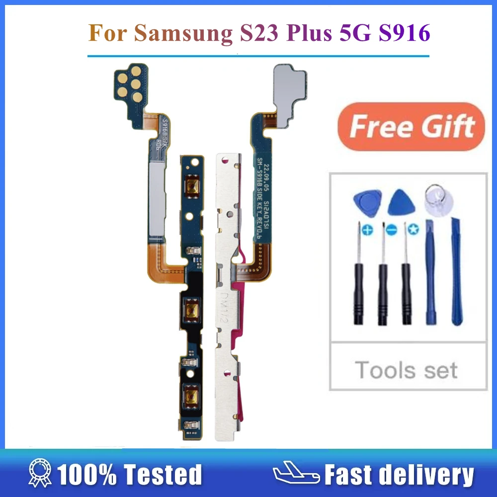 For Samsung Galaxy S23 Plus 5G S916 Power Switch On/Off Volume Up And Down Control Button Flex Cable Spare Part Replacement