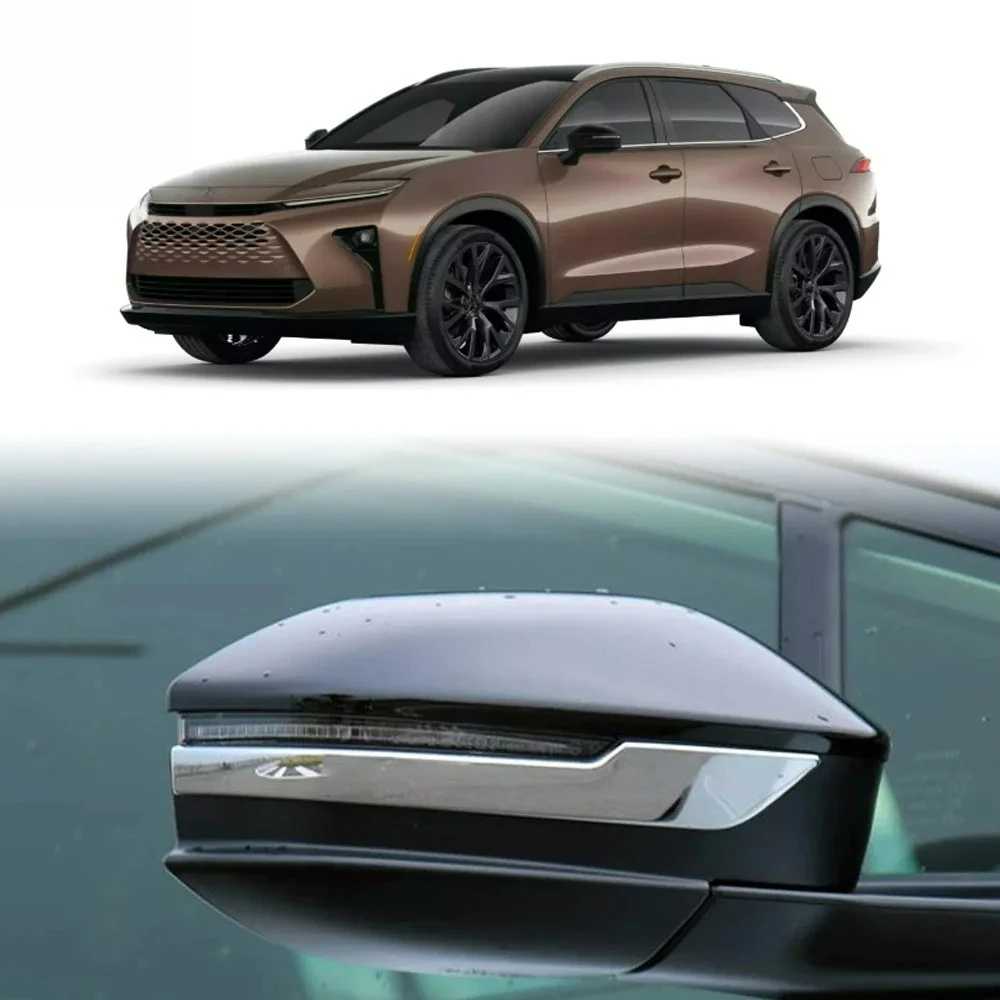 

For Toyota Corolla Cross 2025 2026 ABS Carbon fiber Rear View Mirror Cover Trim Chrome Side Door Cap Molding car styling