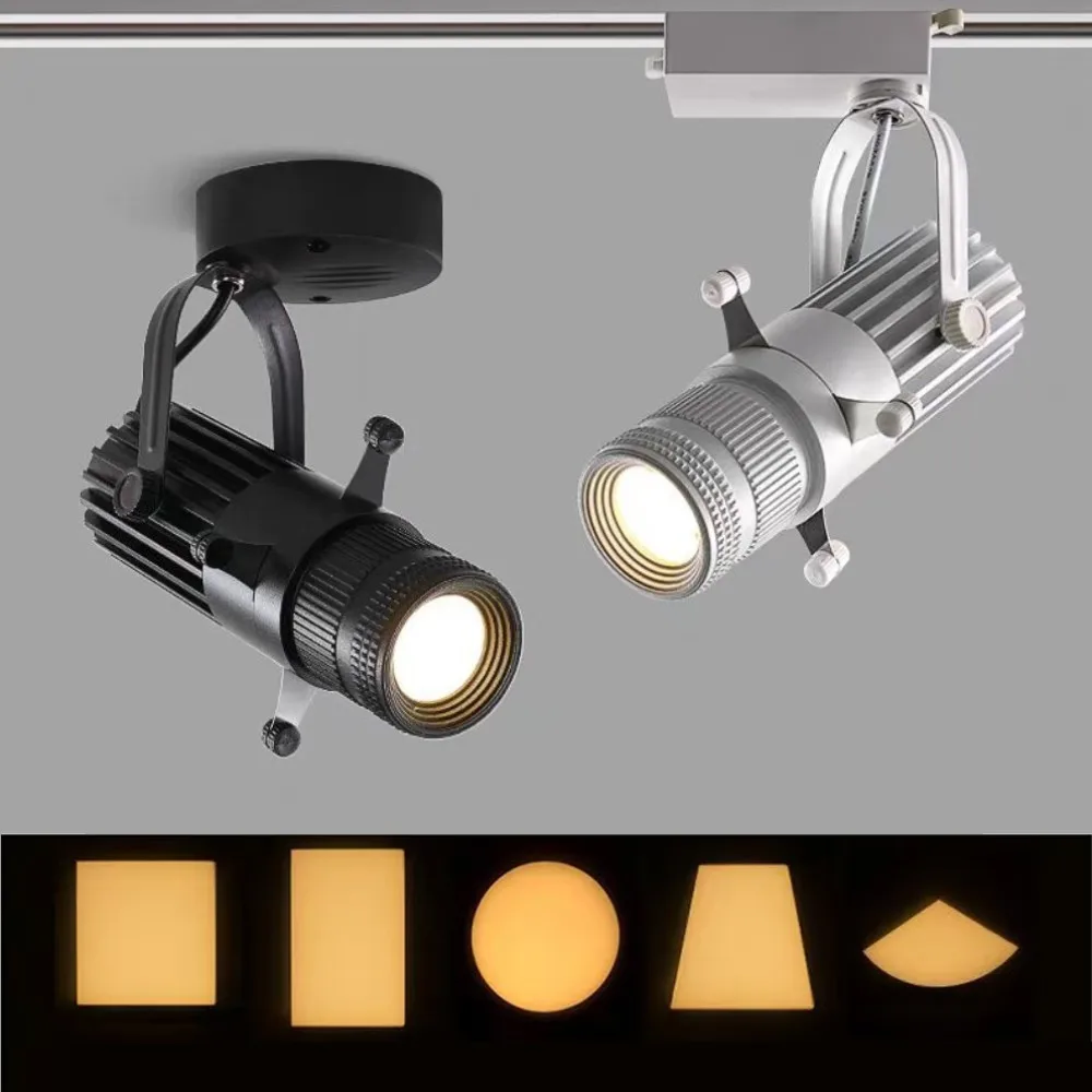 Ceiling Light Adjustable Aperture Variable Mode COB Spotlight 7w9w12w15w LED Stage Lighting, Bars Restaurants Shops AC90V-265V