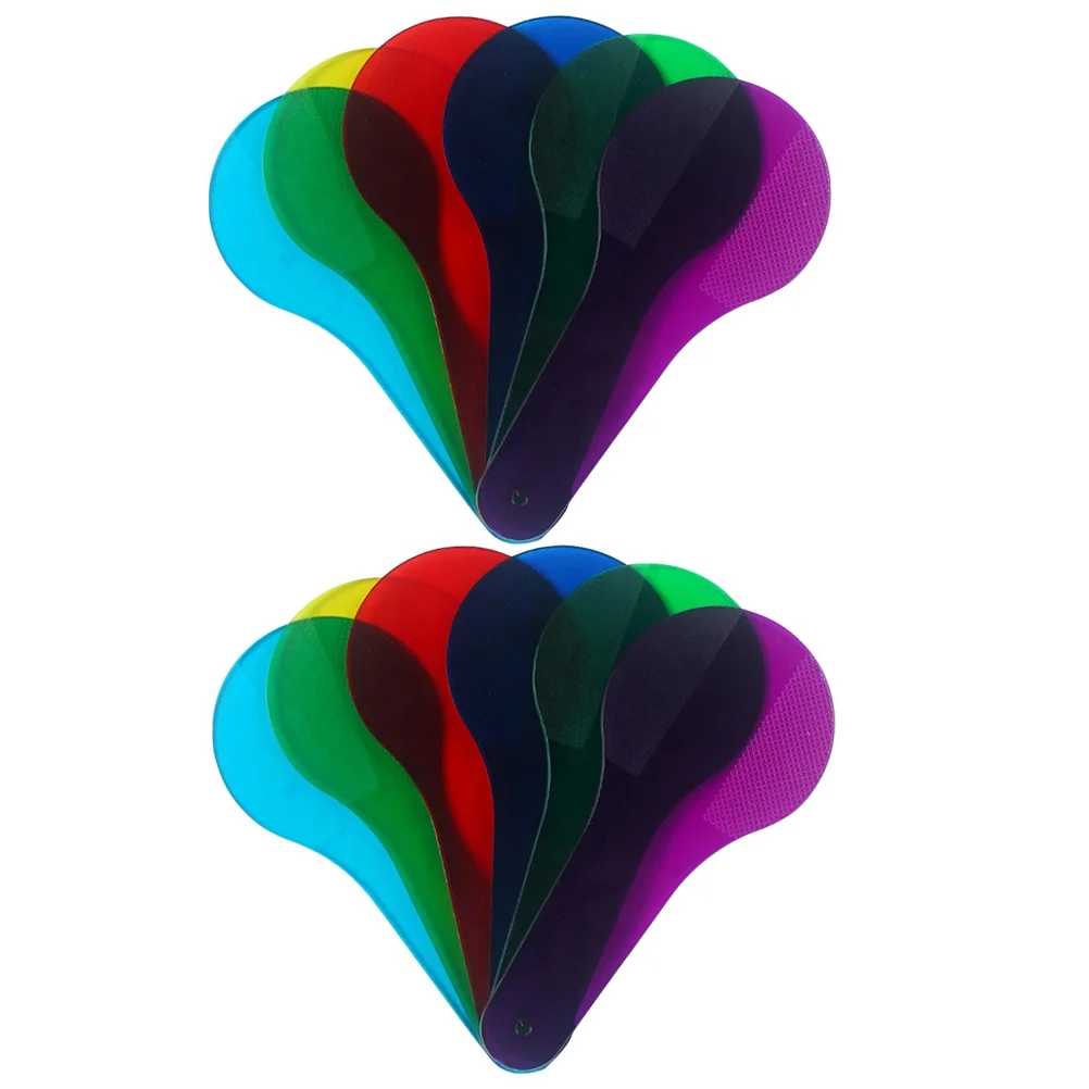 GRIRIW 12 pièces palettes de mélange de couleurs Film translucide ABS plastique Science éducation jouet pour enfants ensemble de panneaux filtrants