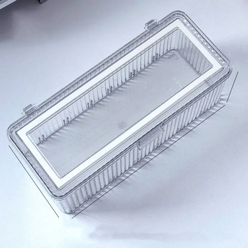 

Acrylic Doll Clothing Storage Box Flip Top Striped Coffee Capsule Storage Box Stackable with Lid Dolls Clothes Storage Rack