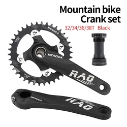 Mountain Bike Crankset 170mm Aluminum Alloy 32/34/36/38T Single Chainring 104BCD Bicycle Crankset Group Single Speed MTB