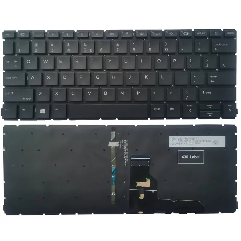 New Backlit US Keyboard For HP ProBook 430 G8 435 G8 m03445-B31 L93087-B31 sn9192BL sG-A2171-xUA English With Backlight