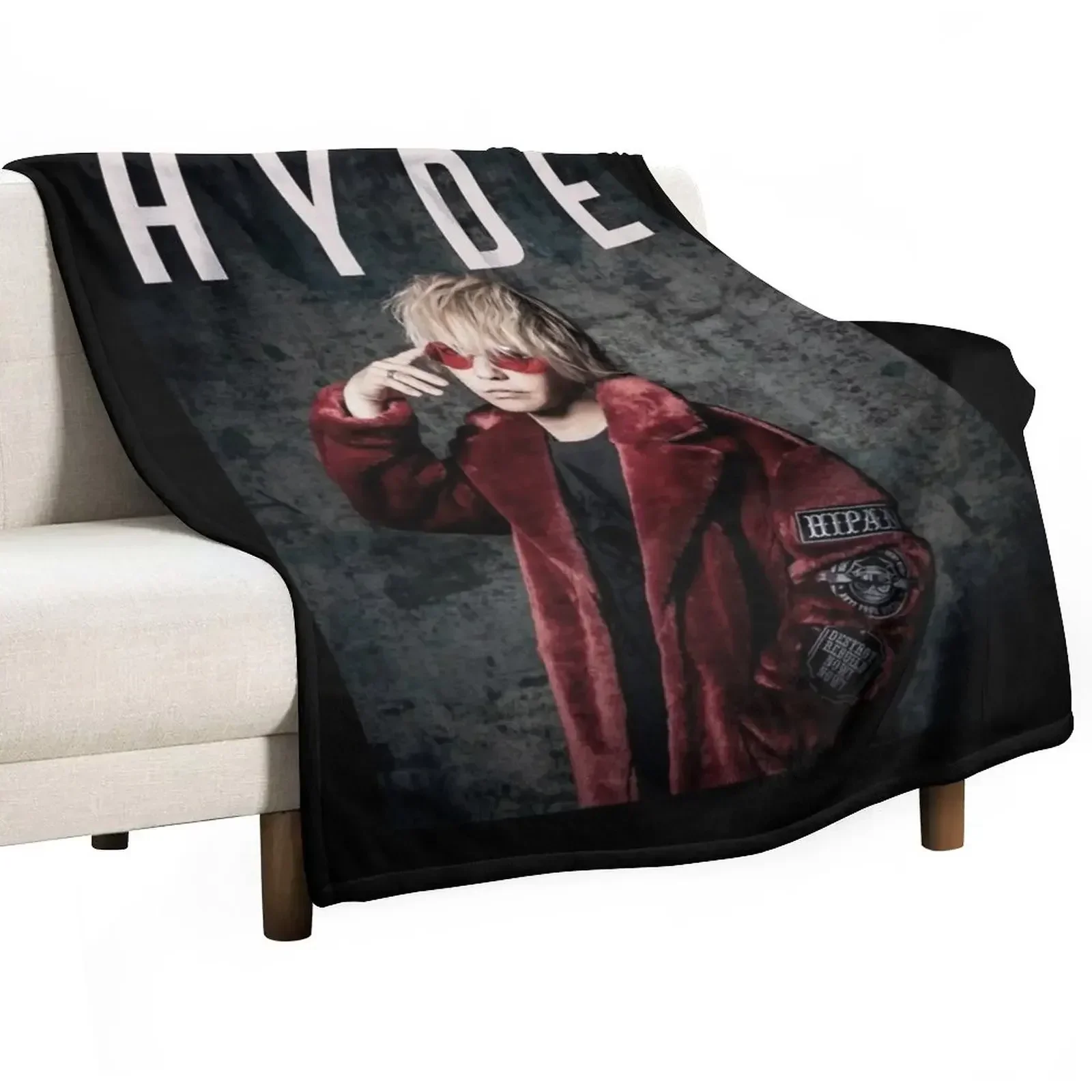 HYDE L'Arc-en-Ciel and VAMPS Vocalist Classic Throw Blanket Flannel Luxury Throw Moving Softest Blankets