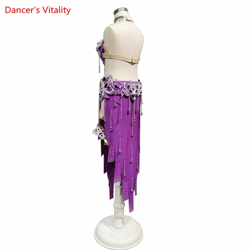 Belly Dance Inspired Performance Clothes 2022 New Tassel Short Skirt Race Costumes Customization Adult Children Oriental Outfit