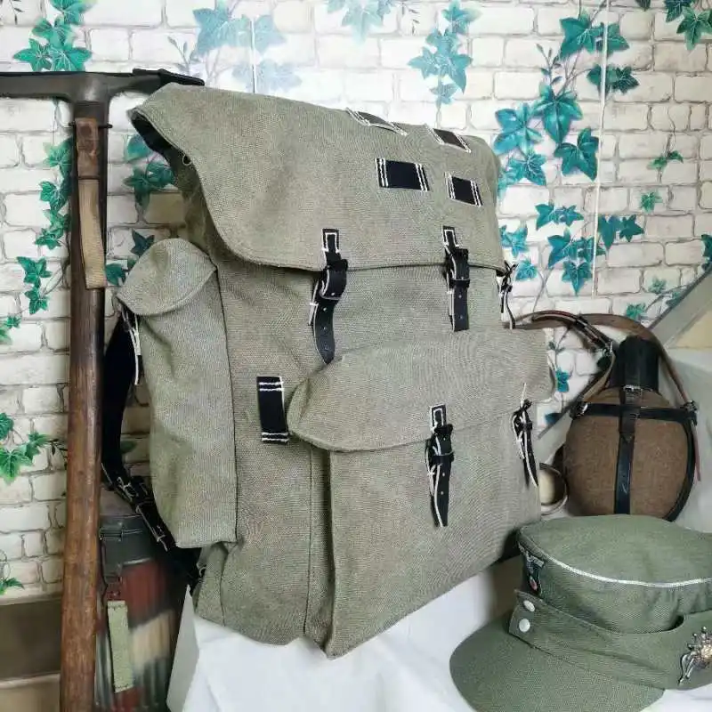 Replica WWII WW2 German Heer Elite Mountain Troops Canvas Rucksack Backpack War Reenactments