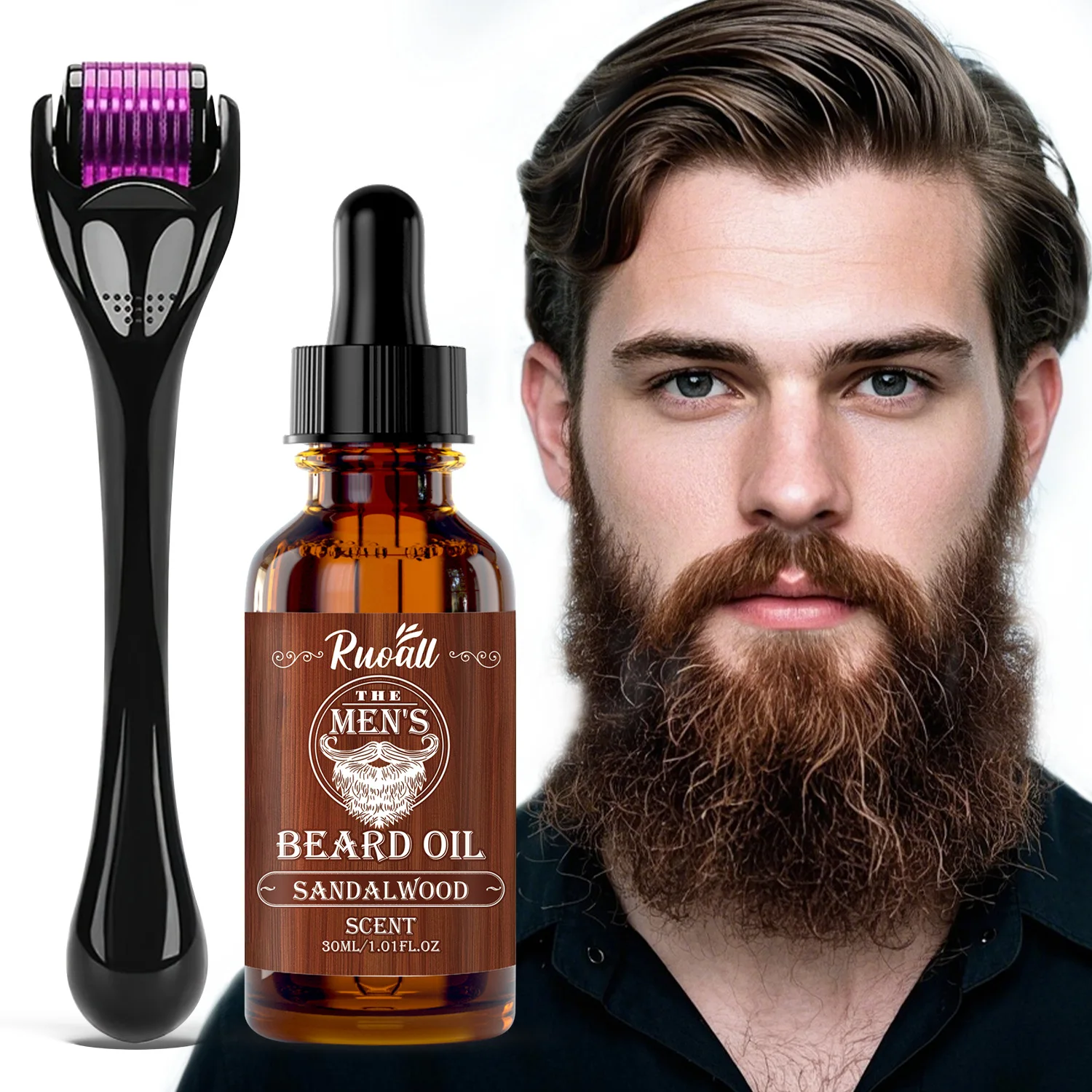 Oleo-de-barba-de-oleo-de-ricino-de-garrafa-de-30ml-comprimento-de-micro-agulha-025mm-resfriamento-e-hidratacao-de-longa-duracao-sem-alcool-essencial-de-verao