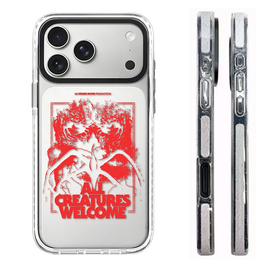

Red Monster 2.0 Acrylic White Border Phone Cover for IPhone 12 13 14 15 16 17 Pro Max Case for IPhone 17 Air