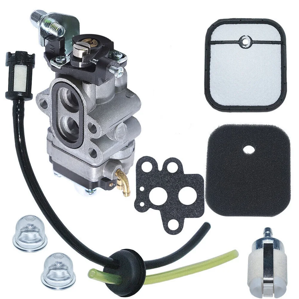 6pcs Metal And Plastic Carburetor Kit Set For GZ23N Straight Shaft Mower  Black Garden Power Tools For Lawn Mower