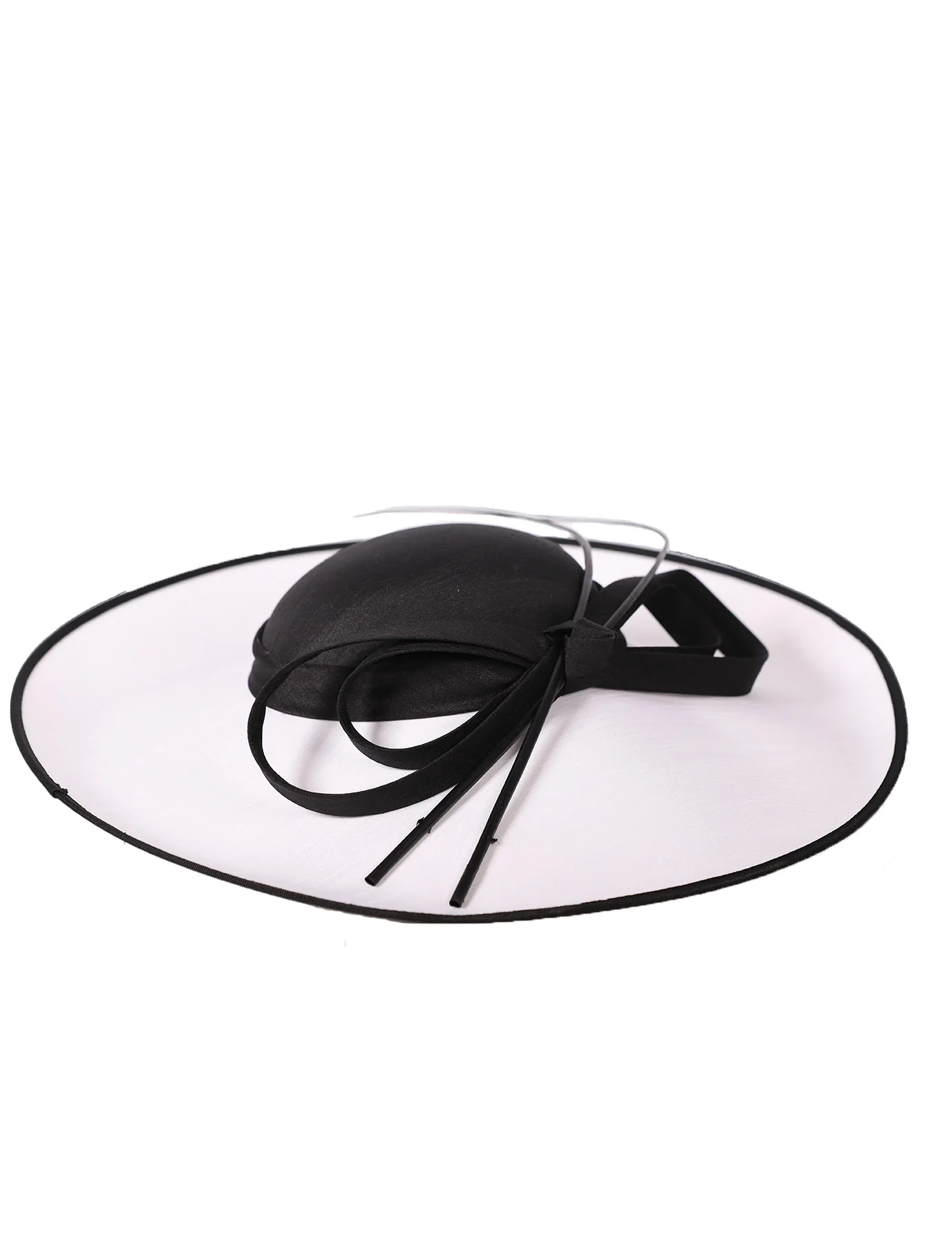 FS Royal Red Damen Hochzeiten Fascinator Hüte Frauen Schwarz Große Große Krempe Kentucky Kirche Fedoras Tea Party Kleid Sinamay Hut – Detail 10