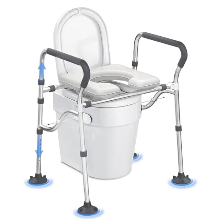 

Raised Toilet Seat with Handles for Seniors Adjustable Height Elevated Toilet Seat Riser 400lb Ccity Universal Fit for Any Toil