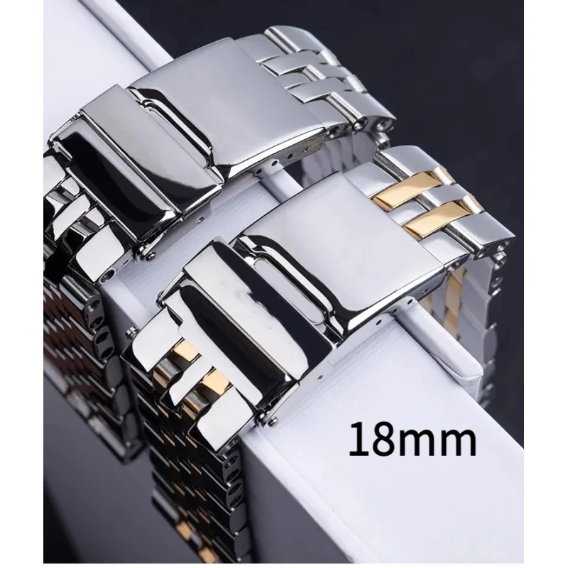 

316L Stainless Steel Watchband 18mm Bracelet For Breitling Watch Strap for AVENGER NAVITIMER SUPEROCEAN Belt