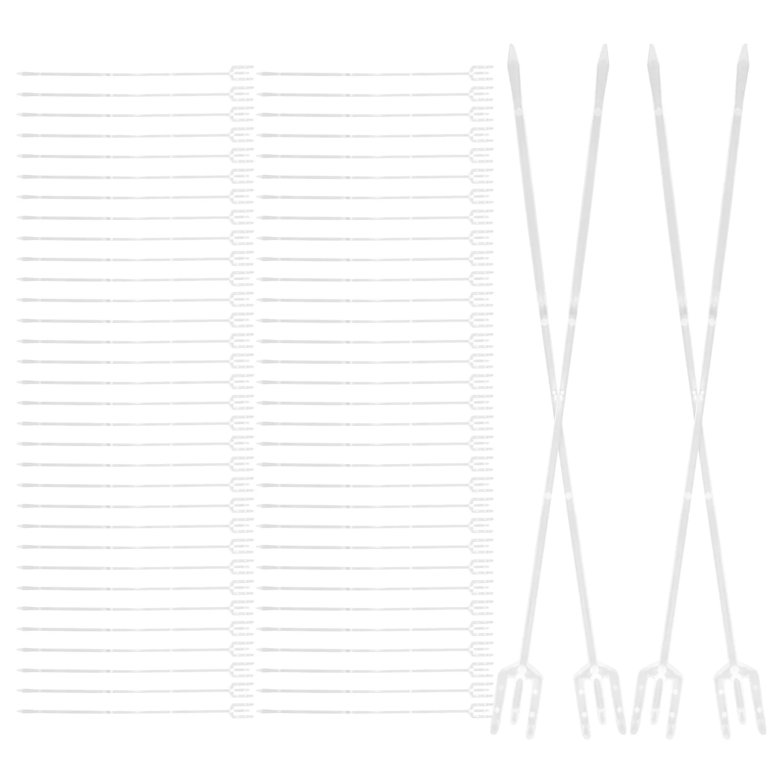 

80pcs 31Cm Transparent Bouquet Packing Material Reusable Flower Tag Holders For Wedding Birthday Graduation Party Decorations