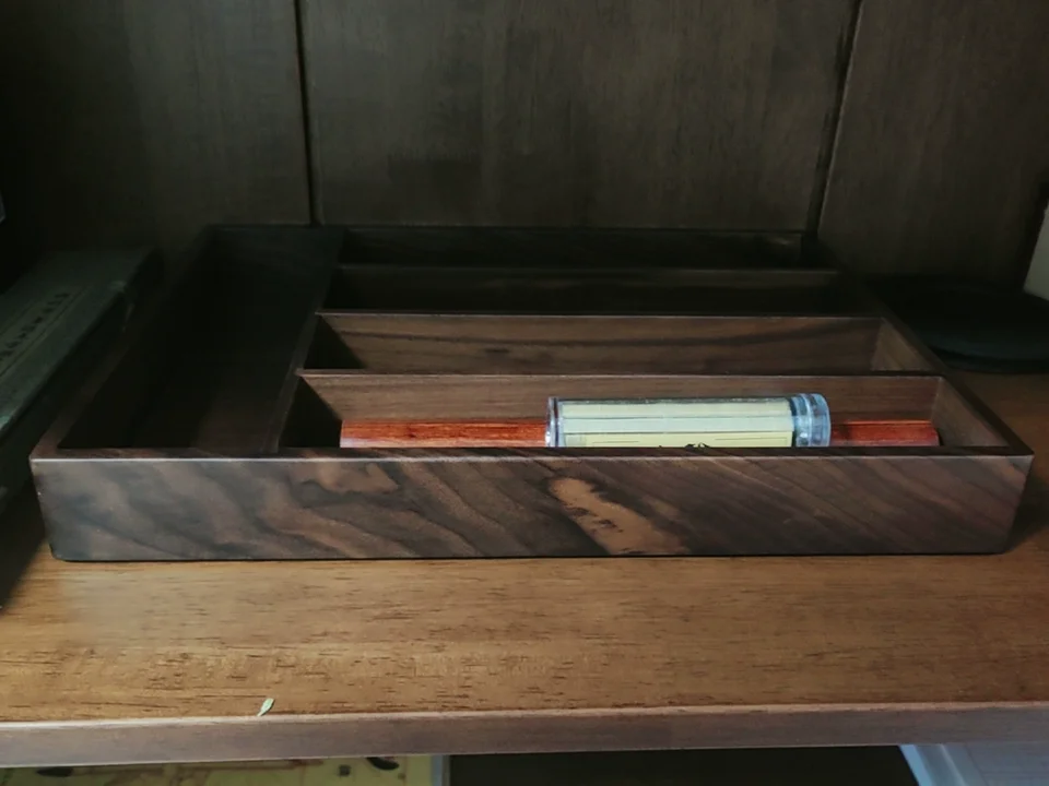 For Black Walnut Large Storage Box, Drawer Type Wooden Organizer for Jewelry, Tableware and Kitchen Storage