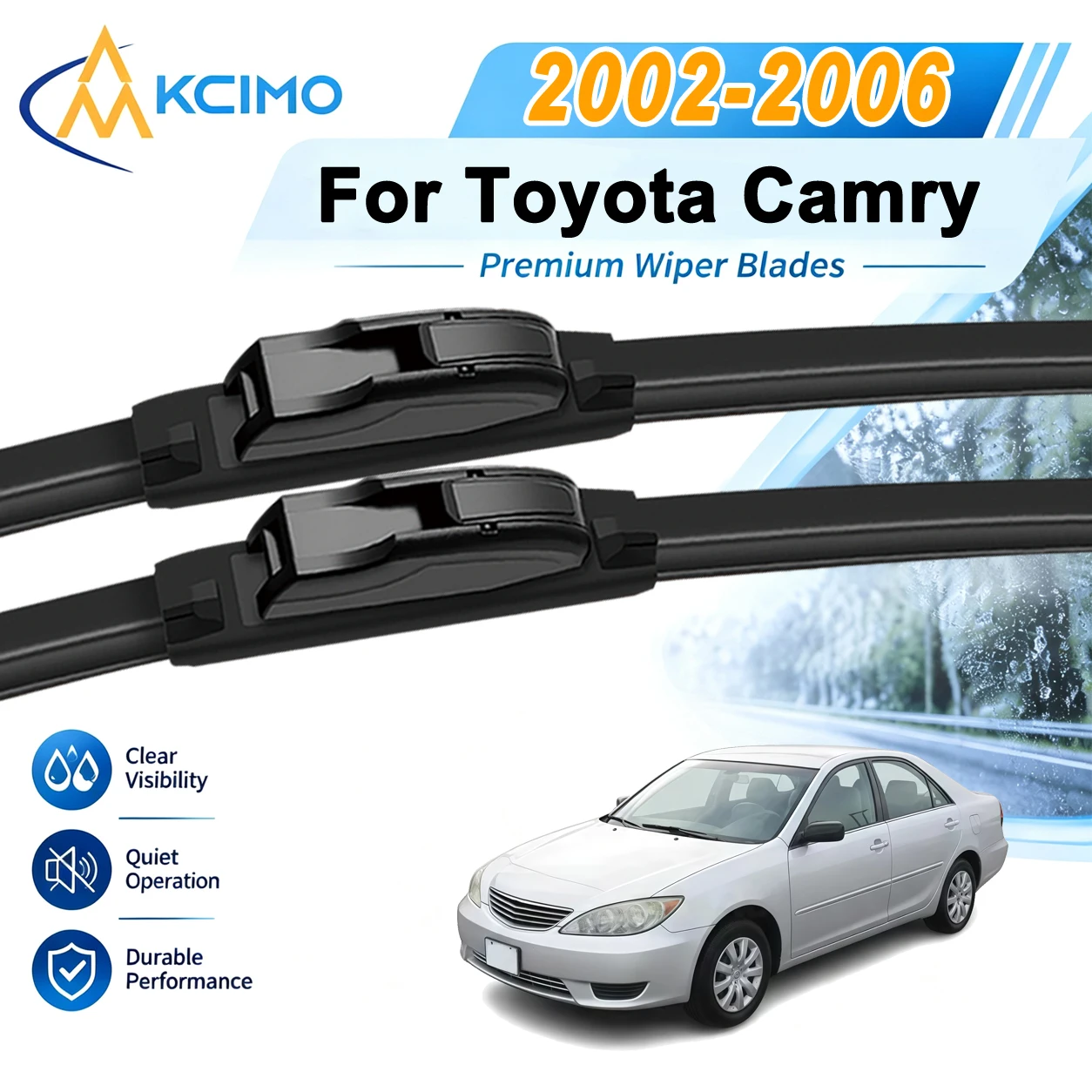 Advanced 2pcs Front Wiper Blades For Toyota Camry XV30 2002-2006 Auto Windshield Wipers Smooth Wiping Easy to Install