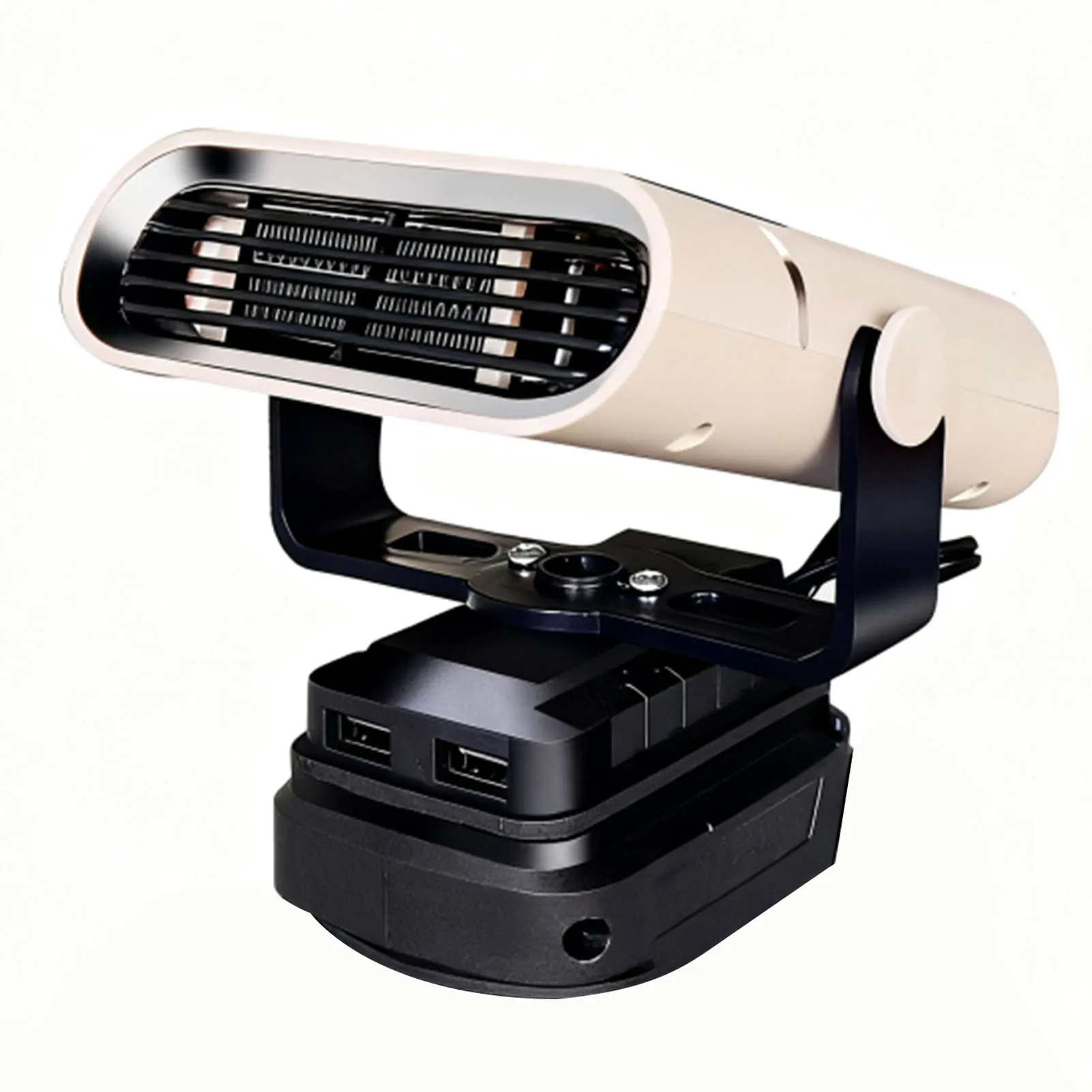 سخان سيارة مزيل الضباب يعمل بالبطارية 360 درجة للتدوير 160 درجة إمالة قابل للتعديل 2 تروس سخان السيارة مزيل الصقيع مزيل الضباب #6