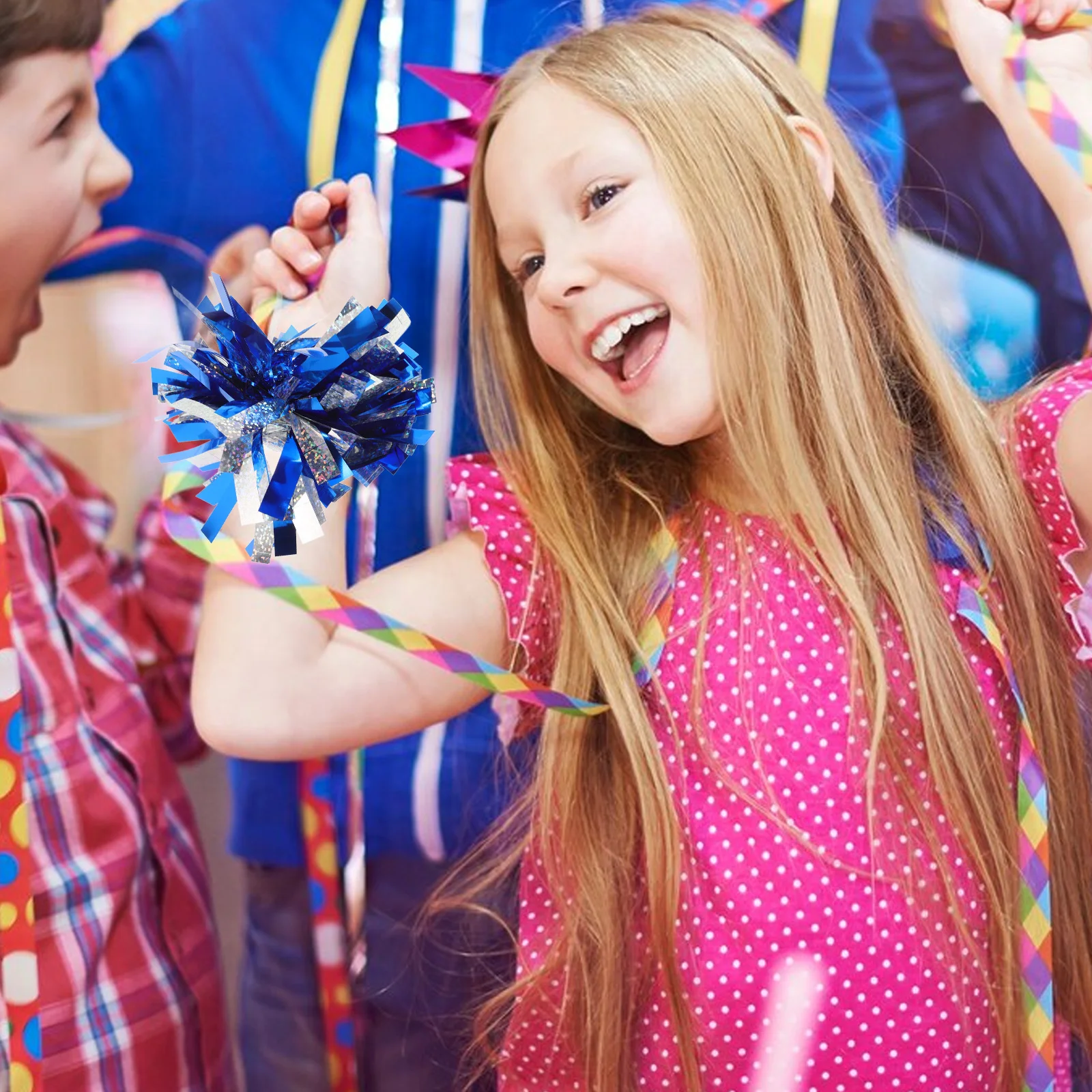 Kinder Haarband Handgelenk Blume Badezimmer Dekorationen Pom Poms mit Griff Cheer Requisiten