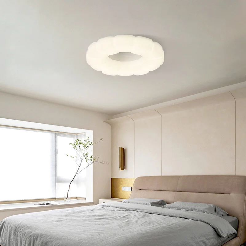 2024 New Nordic Modern Minimalist White Ceiling Lamp For Bedroom Living Room Study Room Decoration Home Ceiling Chandelier