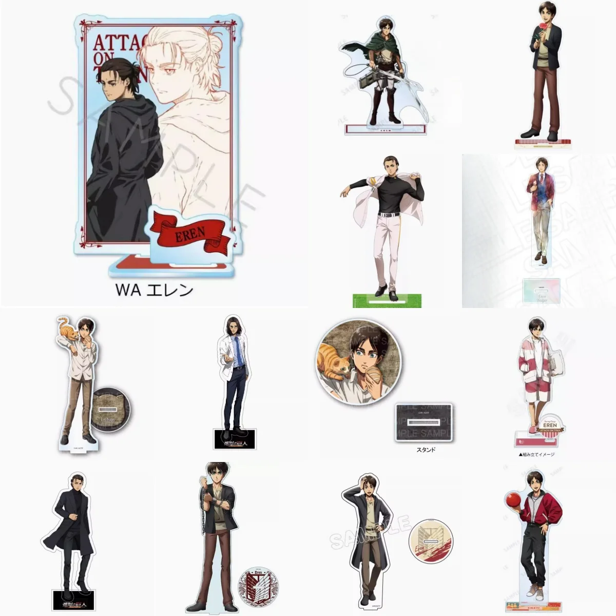 41 Styles Anime Eren Yeager Acrylic Stand Doll Game Yeager Eren Figure Model Plate Cosplay Toy for Gift