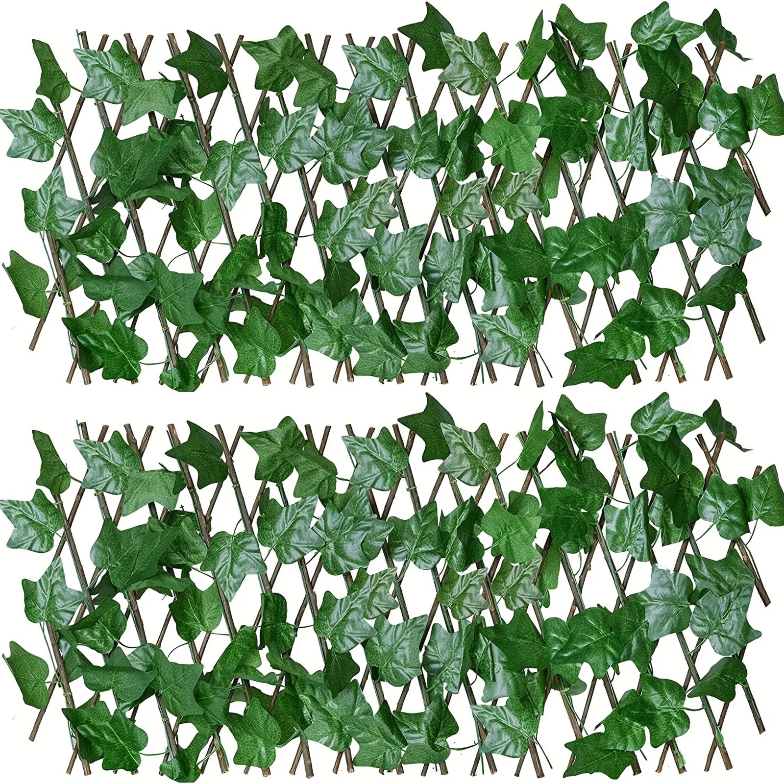 Faux Ivy Privacy Fence Screen Expandable Artificial Leaf Hedge Garden Decoration Outdoor Indoor Wall Divider Easy Install
