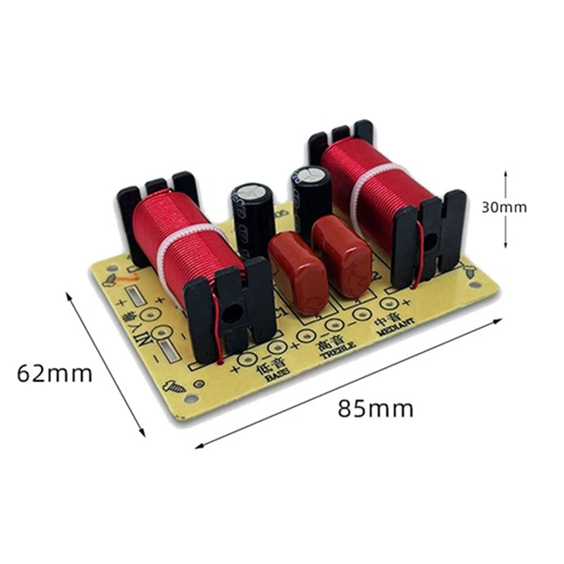 150W Hifi Crossover Filtermodule 3-weg Luidsprekerfrequentiedeler Voor Diy Home Speaker Treble Medium Bass Eenvoudig Te Gebruiken