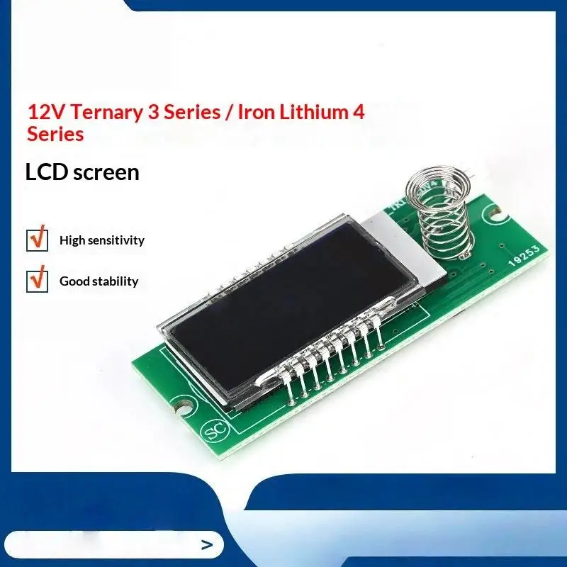 12V Battery LCD Power Indicator Module 3S Ternary 4S Lifepo4 Touch Screen for Electric Vehicle Monitoring