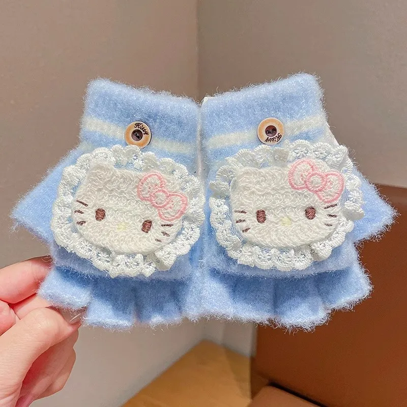 قفازات هالو كيتي للفتيات 2025 شتاء جديد كارتوني مقاوم للرياح قفاز دافئ قابل للطي لطيف ناعم للأطفال قفاز مضاد للتجمد لركوب الدراجات #3