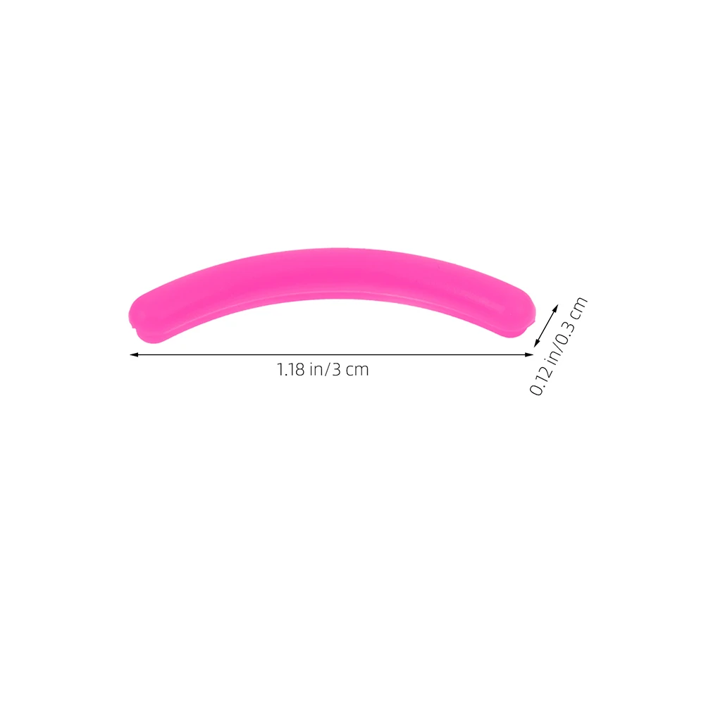 

2 Boxes 48 Pieces Eyelash Curler Refill Pads Pink Silicone Replacement Gel Strips High Elasticity lash refill refill pads