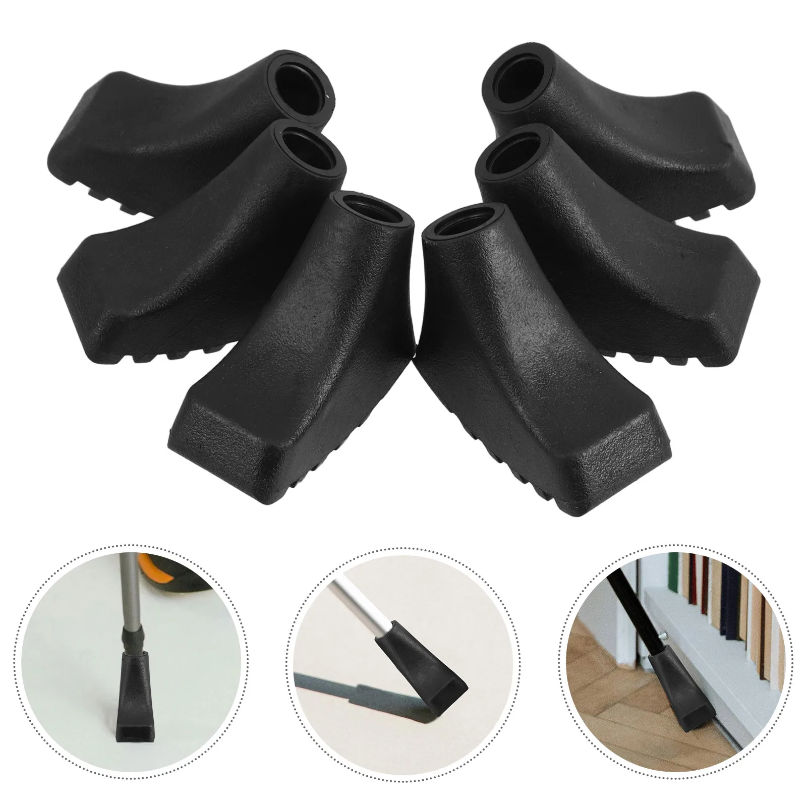 

6pcs Trekking Pole Tips Replacement Cover Walking Stick Ends Cane Accessories Hiking Equipment AntiSlip WearResistant