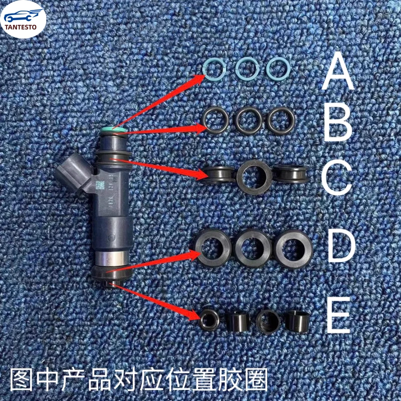 For Seal Ring Mitsubishi Lingshuai Cheetah Outlander Hafei 4G94 4G69 12 Hole Fuel Nozzle Rubber  Repair Kits