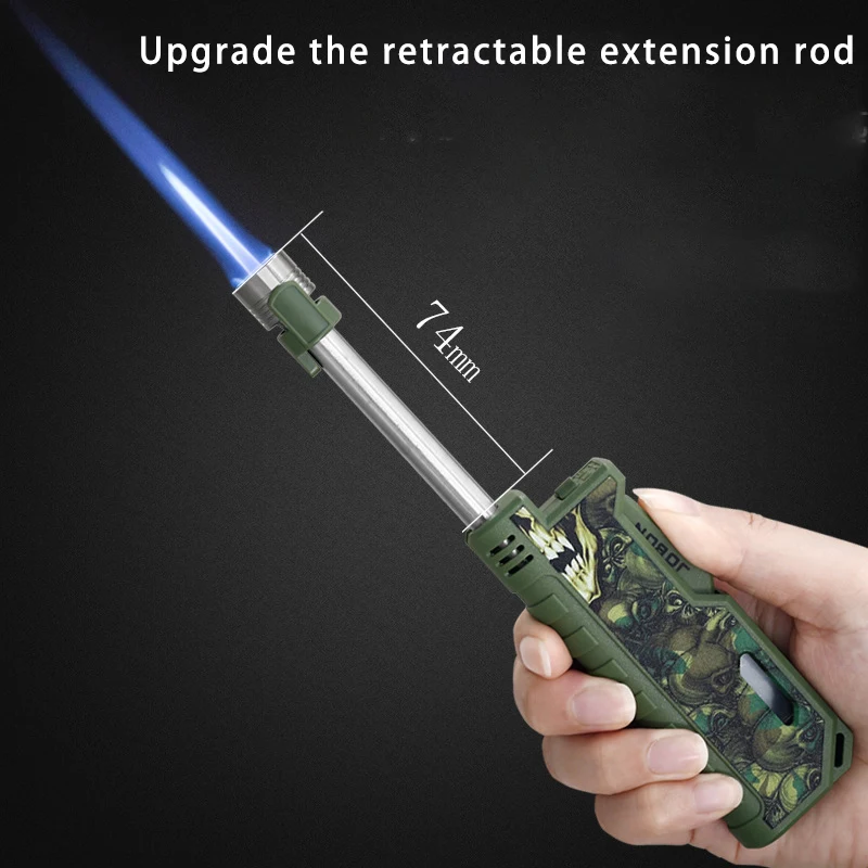 Classic Outdoor Camping Scalable Rod Igniter Visual Window Kitchen Windproof Inflatable Explosive Lighter